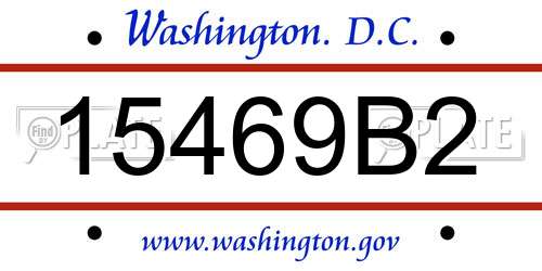 15469B2 District Of Columbia License Plate