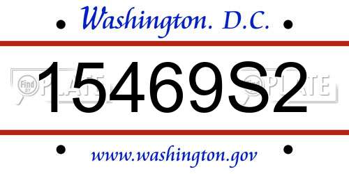 15469S2 District Of Columbia License Plate