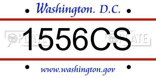 1556CS District Of Columbia License Plate
