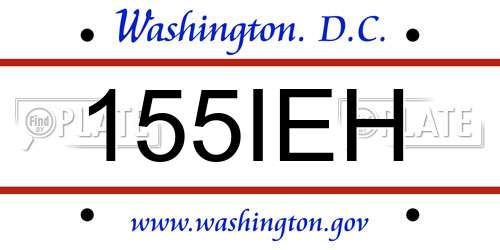 155IEH District Of Columbia License Plate
