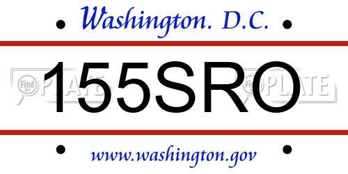 155SRO District Of Columbia License Plate