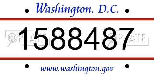 1588487 District Of Columbia License Plate