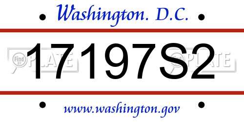 17197S2 District Of Columbia License Plate