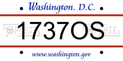 1737OS District Of Columbia License Plate