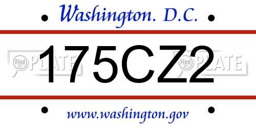 175CZ2 District Of Columbia License Plate