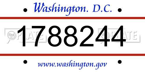 1788244 District Of Columbia License Plate