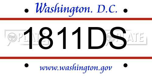 1811DS District Of Columbia License Plate