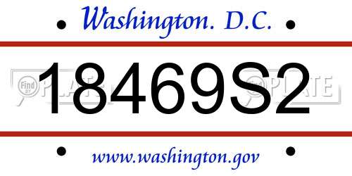 18469S2 District Of Columbia License Plate