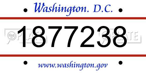 1877238 District Of Columbia License Plate