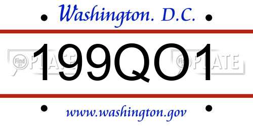 199QO1 District Of Columbia License Plate
