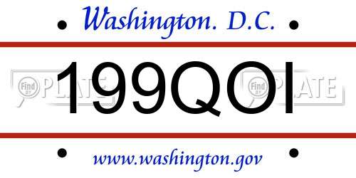 199QOI District Of Columbia License Plate