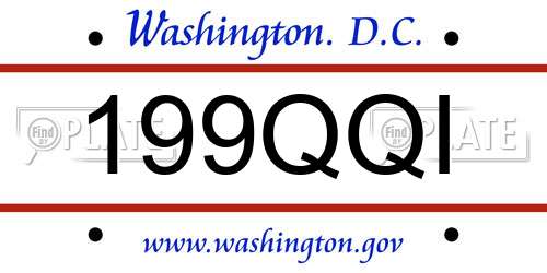 199QQI District Of Columbia License Plate