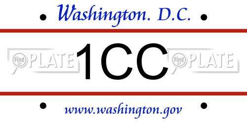 1CC District Of Columbia License Plate