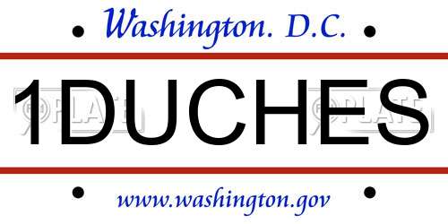 1DUCHES District Of Columbia License Plate