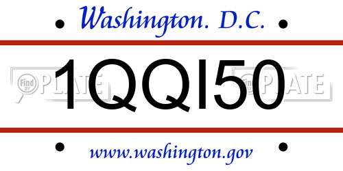 1QQI50 District Of Columbia License Plate