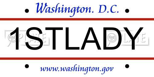 1STLADY District Of Columbia License Plate