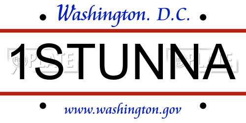 1STUNNA District Of Columbia License Plate
