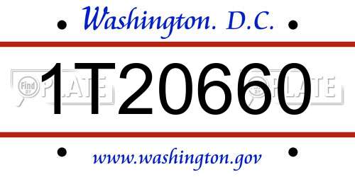 1T20660 District Of Columbia License Plate