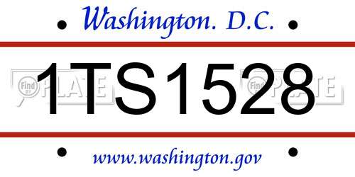 1TS1528 District Of Columbia License Plate