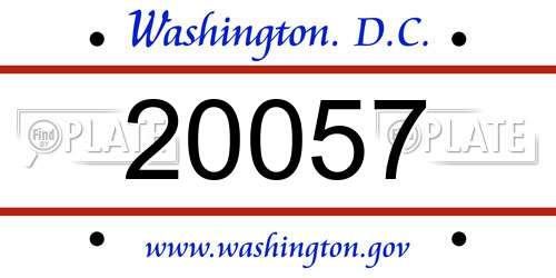 20057 District Of Columbia License Plate