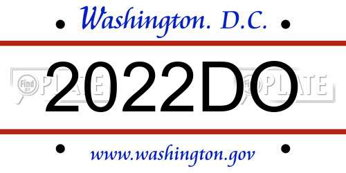 2022DO District Of Columbia License Plate