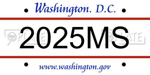 2025MS District Of Columbia License Plate