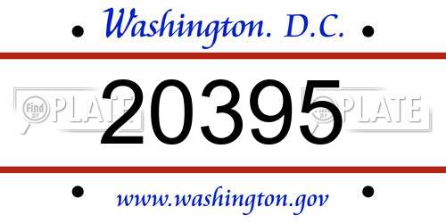20395 District Of Columbia License Plate