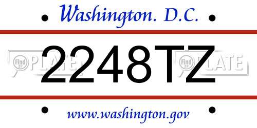 2248TZ District Of Columbia License Plate