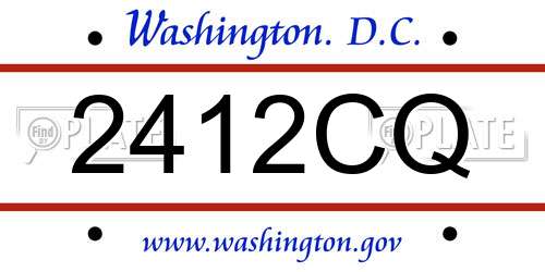 2412CQ District Of Columbia License Plate