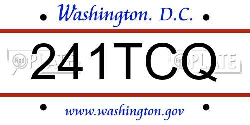 241TCQ District Of Columbia License Plate