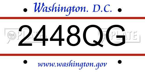 2448QG District Of Columbia License Plate