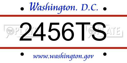 2456TS District Of Columbia License Plate