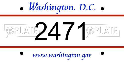 2471 District Of Columbia License Plate