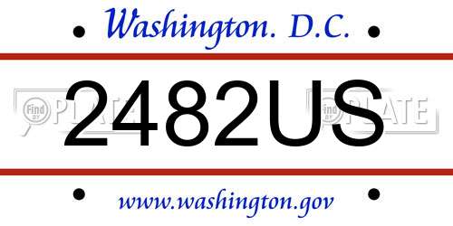 2482US District Of Columbia License Plate