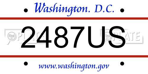 2487US District Of Columbia License Plate