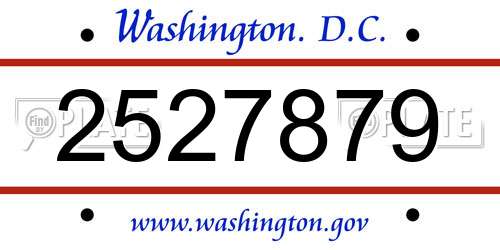 2527879 District Of Columbia License Plate