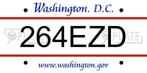 264EZD District Of Columbia License Plate