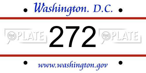 272 District Of Columbia License Plate