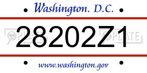 28202Z1 District Of Columbia License Plate