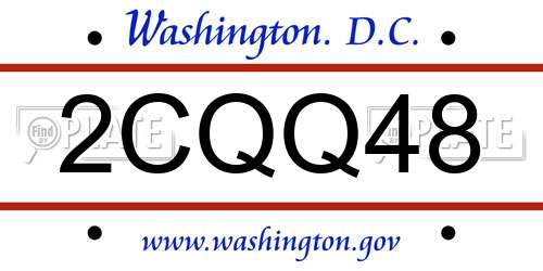 2CQQ48 District Of Columbia License Plate
