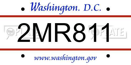 2MR811 District Of Columbia License Plate