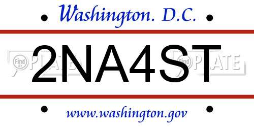 2NA4ST District Of Columbia License Plate