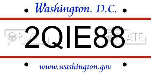 2QIE88 District Of Columbia License Plate