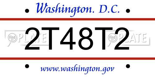 2T48T2 District Of Columbia License Plate