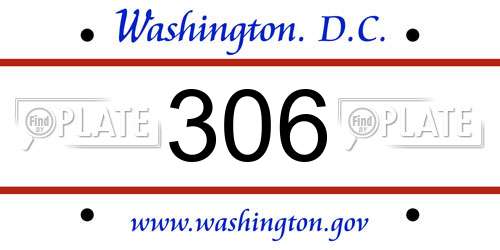 306 District Of Columbia License Plate