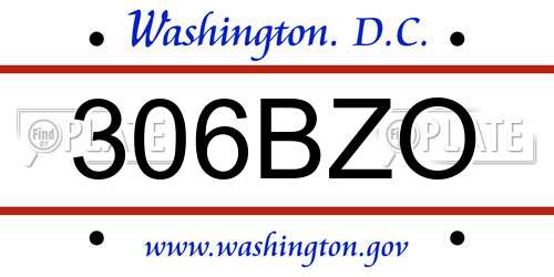 306BZO District Of Columbia License Plate
