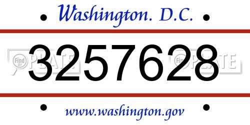 3257628 District Of Columbia License Plate