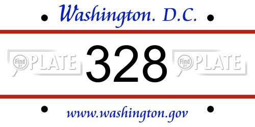 328 District Of Columbia License Plate