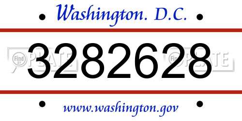 3282628 District Of Columbia License Plate