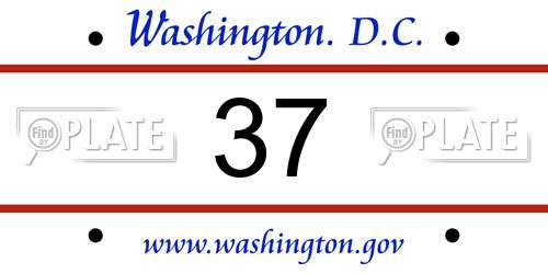 37 District Of Columbia License Plate